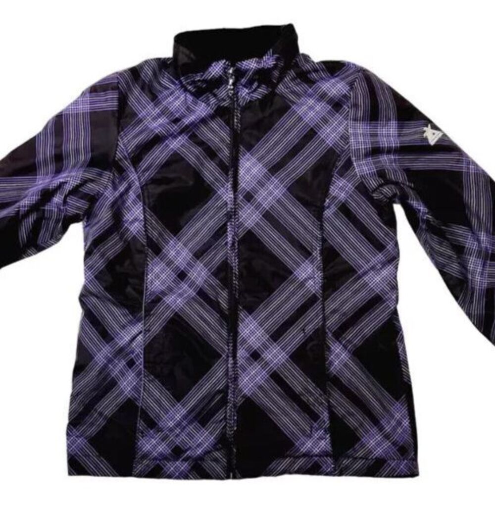 ZeroXposur Womens Jacket Small Purple Black Plush Reversible Coat Winter Ski